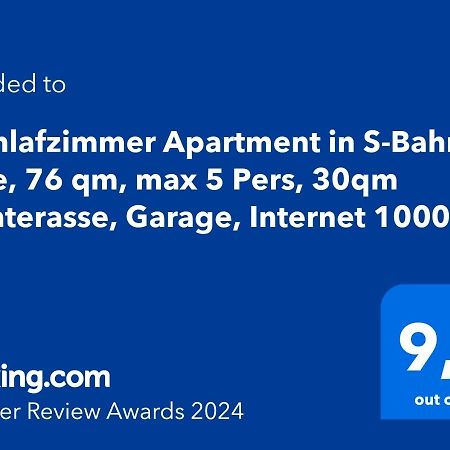 3 Zimmer Apartment In S-Bahn Naehe, 76 Qm, Max 5 Pers, 30Qm Dachterasse, Garage, Internet 1000 Mbit Gärtringen Exteriör bild