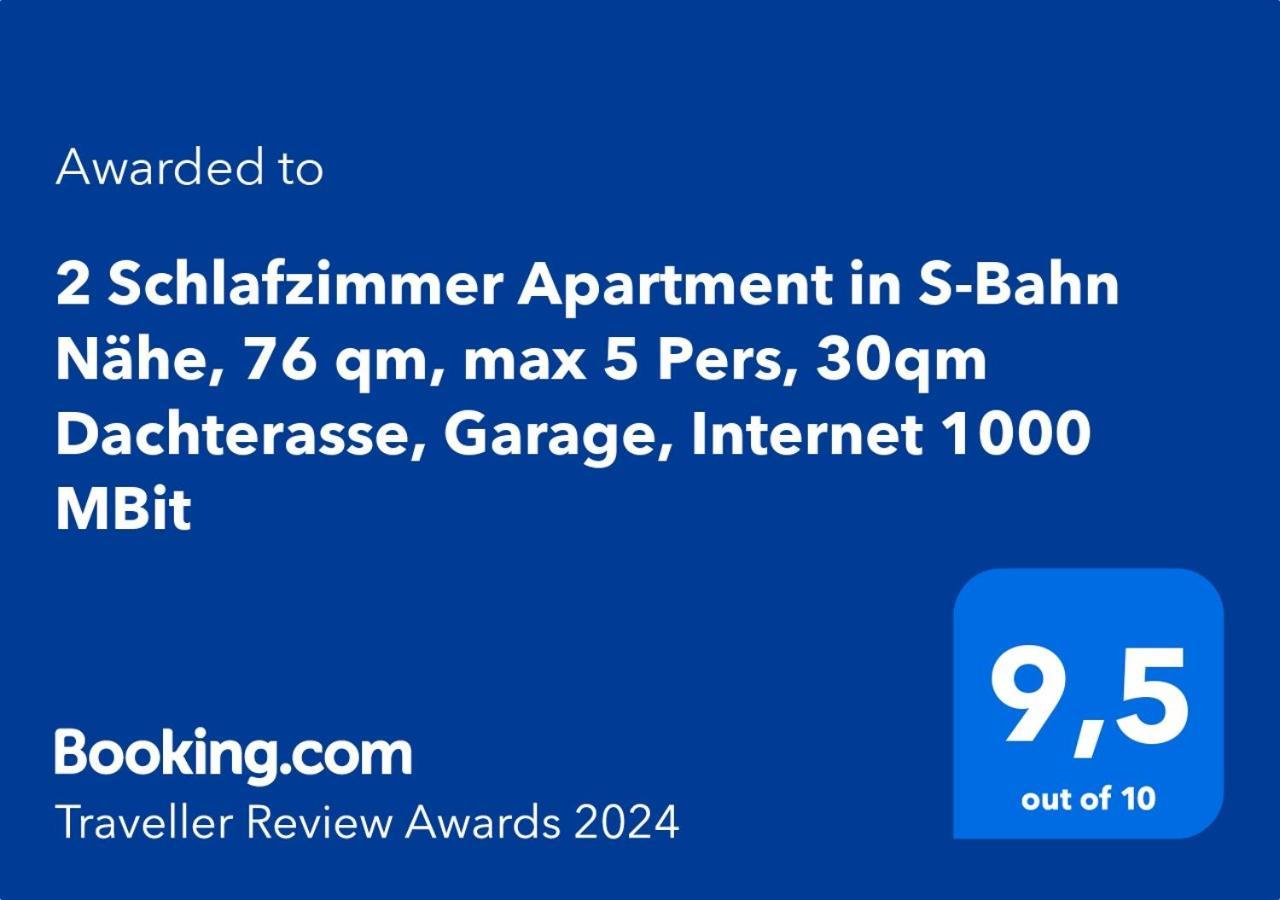 3 Zimmer Apartment In S-Bahn Naehe, 76 Qm, Max 5 Pers, 30Qm Dachterasse, Garage, Internet 1000 Mbit Gärtringen Exteriör bild